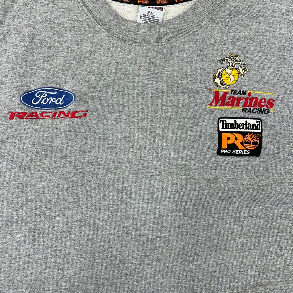Vintage Ford Racing Sweatshirt Mens 3XL USMC Marines Timberland Crewneck Sweater - Picture 3 of 10